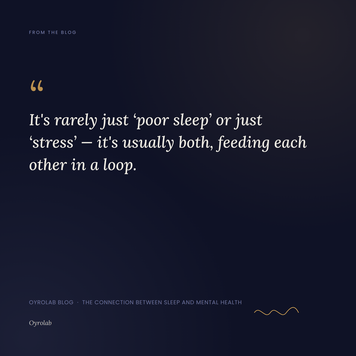 The Connection Between Sleep and Mental Health