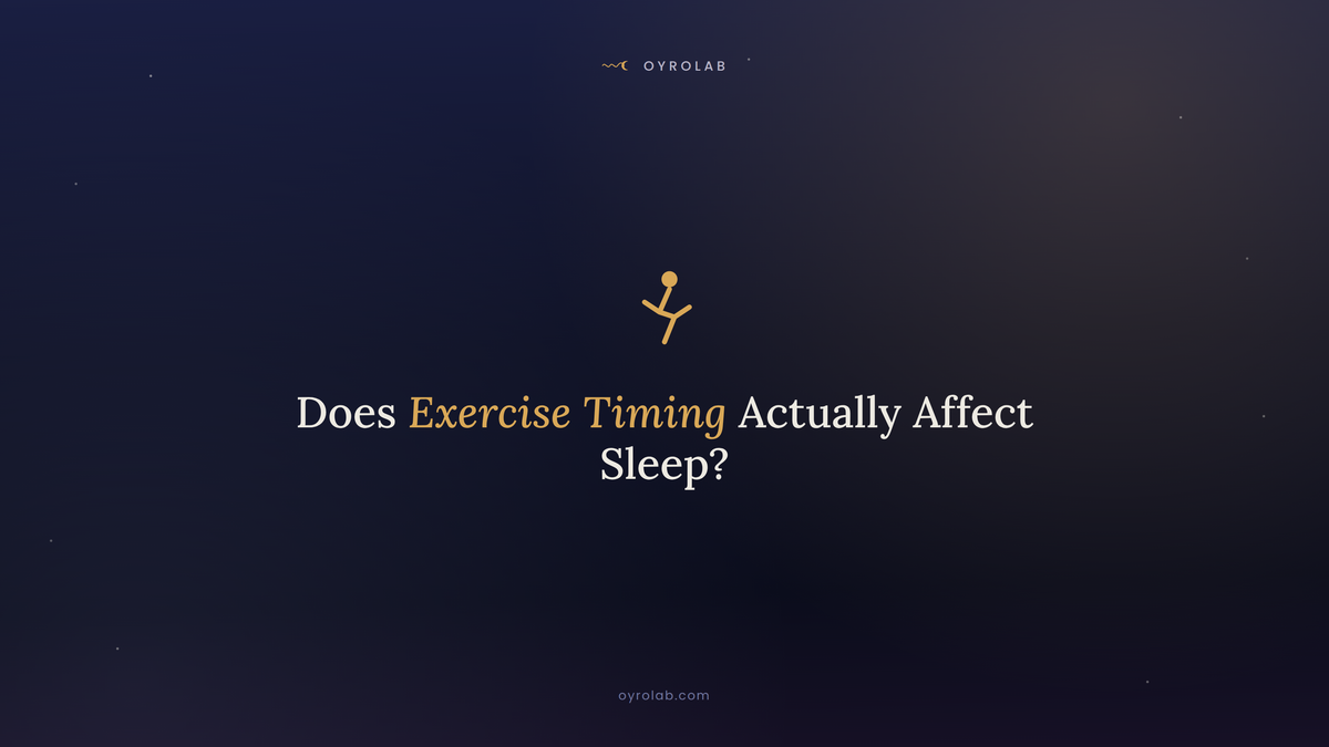 Does Exercise Timing Actually Affect Sleep?